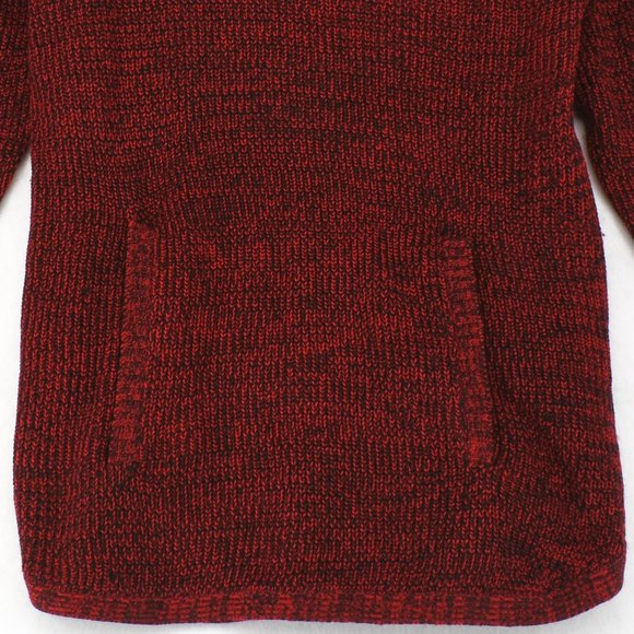 Style&Co Women Plus Buttoned Envelope Collar Long Sleeve Pullover Sweater Red - Picture 5 of 8